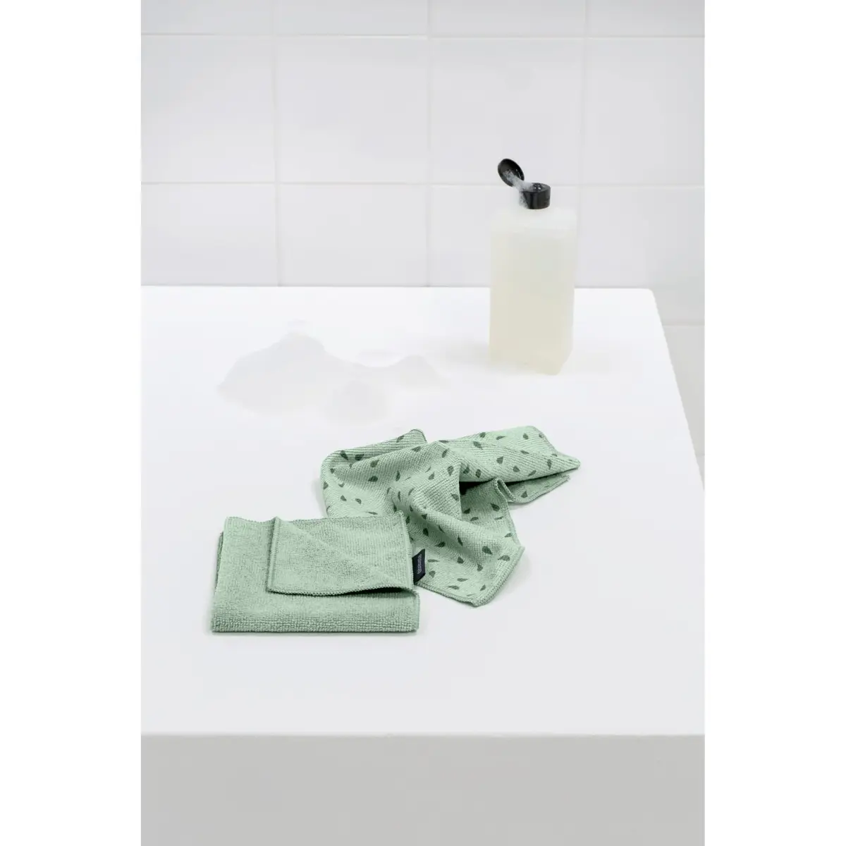 Brabantia Microfiber Cleaning Dish Cloths 2-Pack (Jade Green) 30x30 cm (12x12 Inch) | Absorbent & Hygienic - view 4