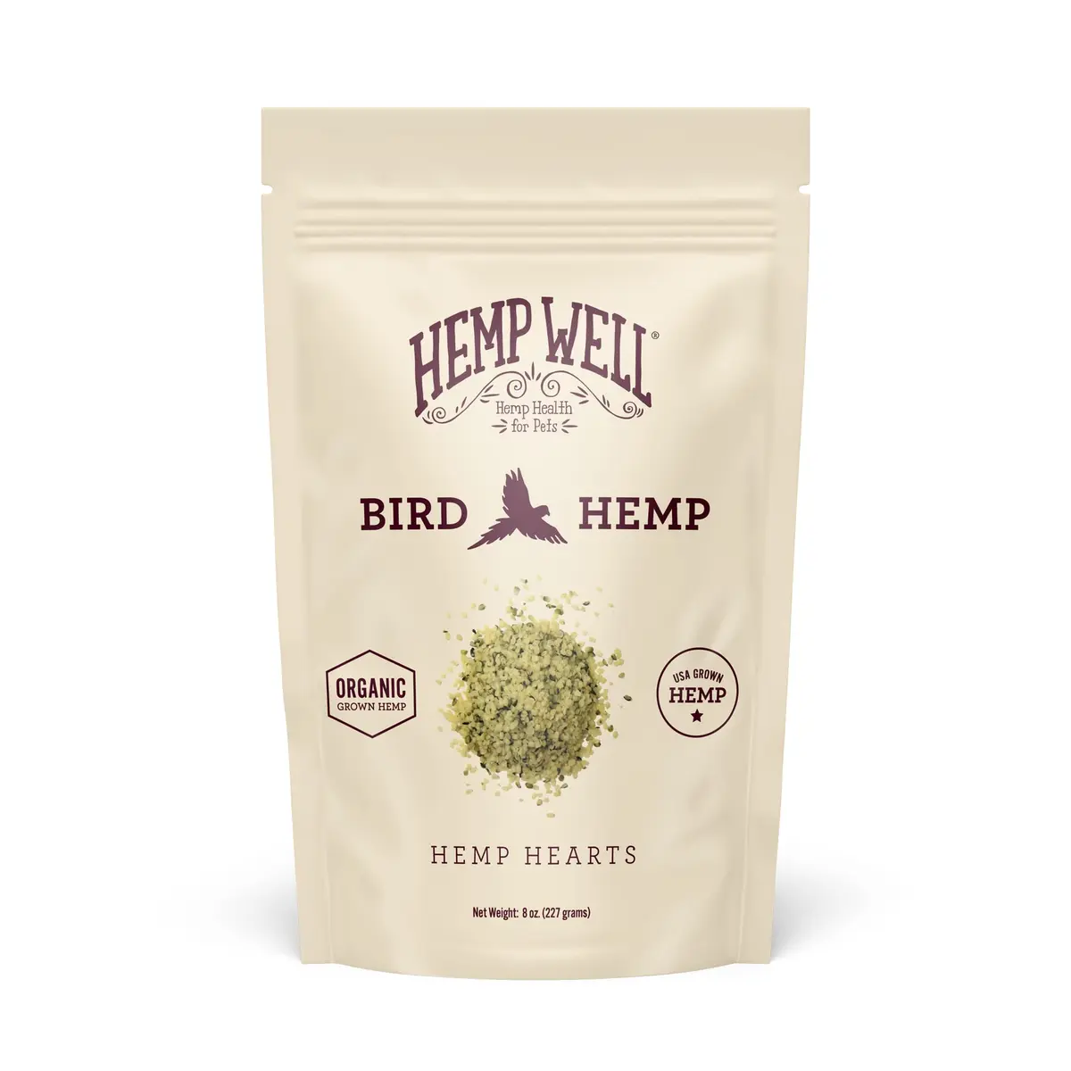 Hemp Well Organic Hemp Hearts for Birds 8 oz (227 g) | Immune & Relaxation Support - main product image