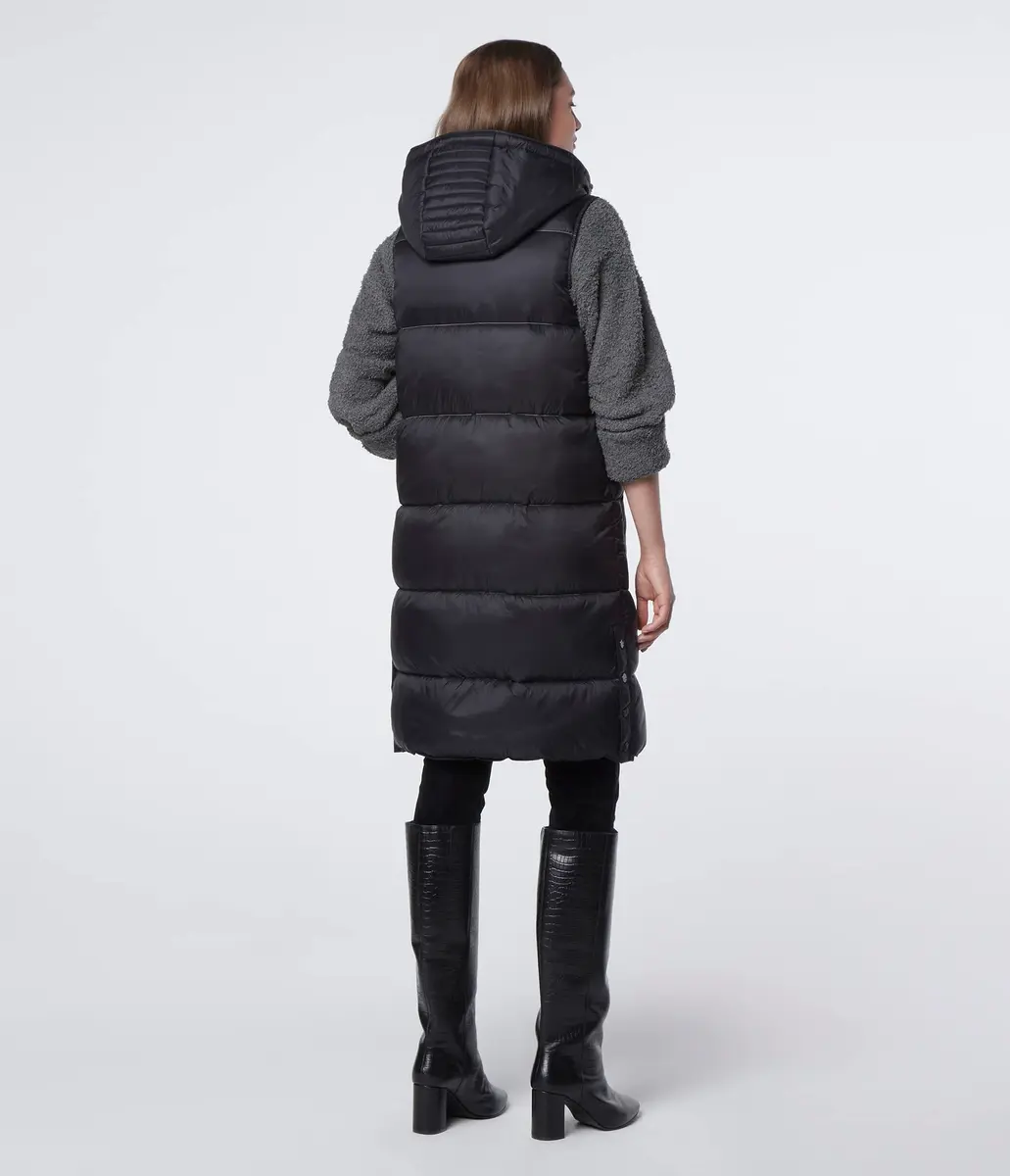 Andrew Marc Quilted Vest Black X-Large | Stylish Women's Puffer with Hood for Cold Weather - view 3