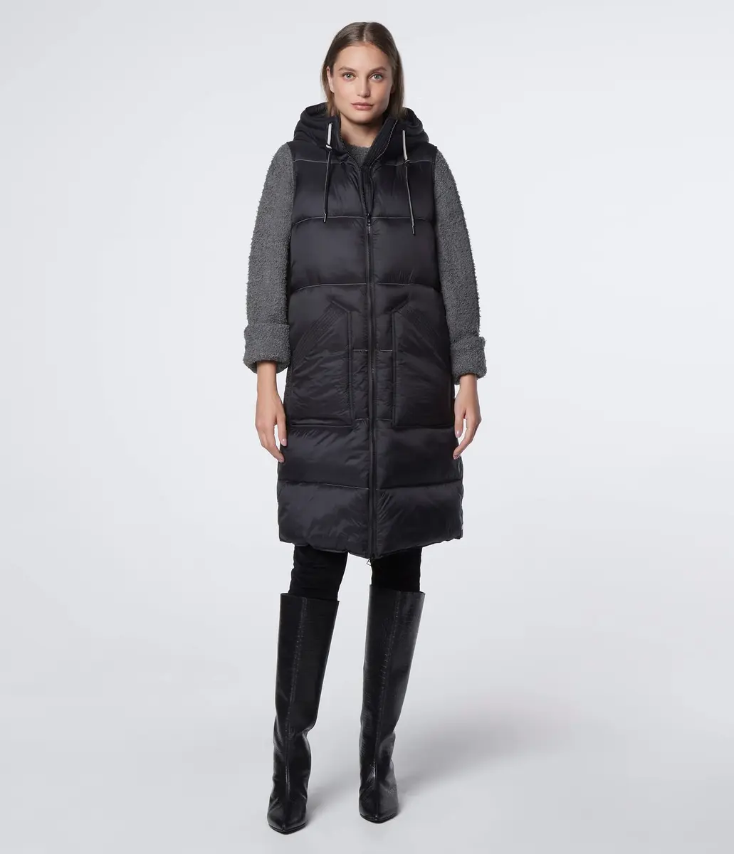Andrew Marc Quilted Vest Black X-Large | Stylish Women's Puffer with Hood for Cold Weather - view 4