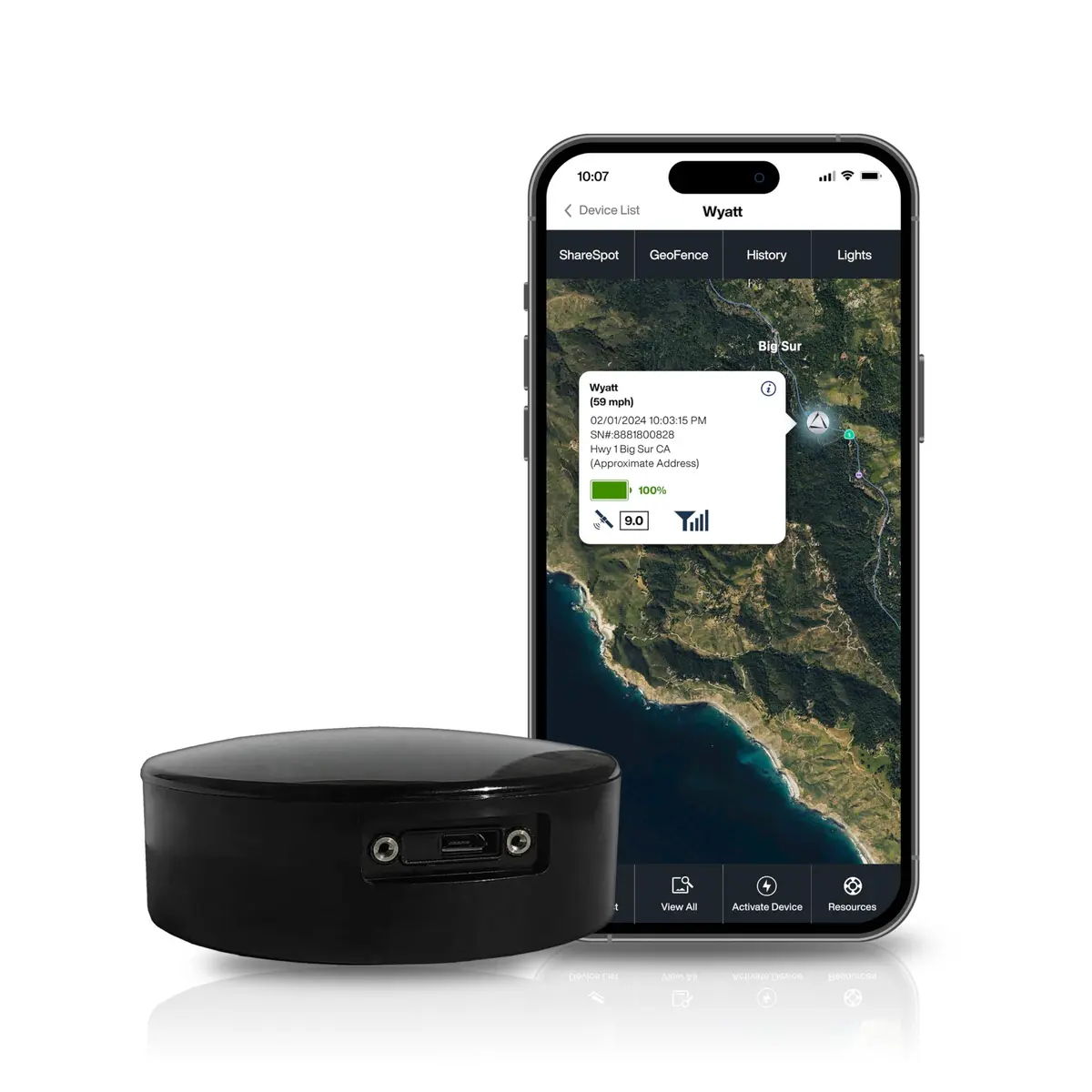 LandAirSea Overdrive GPS Tracker — Extended Battery, Waterproof, Magnetic | Real-Time Asset Tracking - main product image