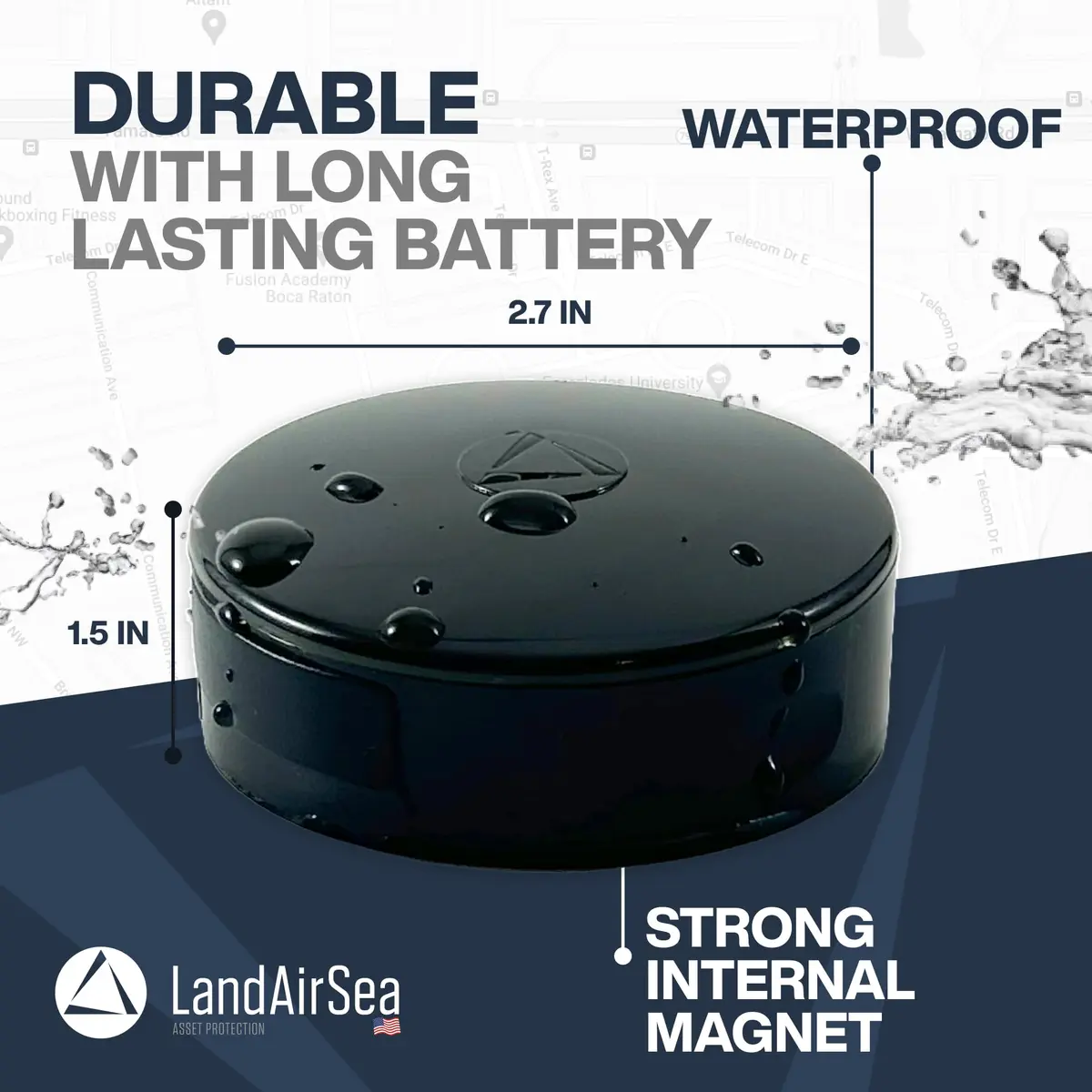 LandAirSea Overdrive GPS Tracker — Extended Battery, Waterproof, Magnetic | Real-Time Asset Tracking - view 3