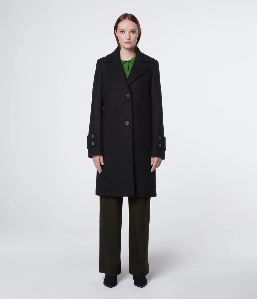 Andrew Marc Wool Coat Notch Collar Black XL | Classic Winter Style with American Craftsmanship - view 4