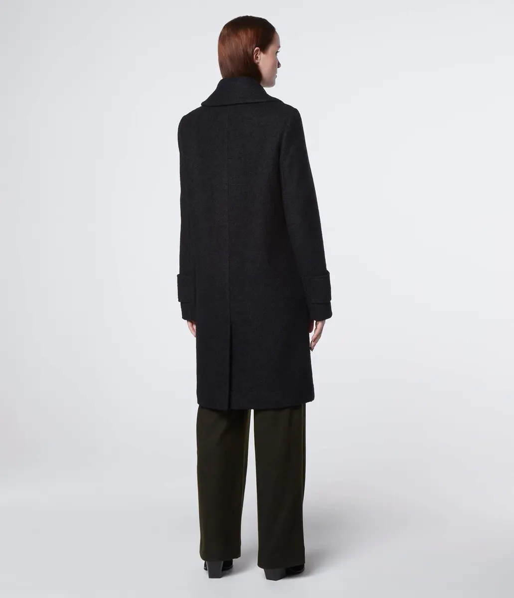 Andrew Marc Wool Coat Notch Collar Black XL | Classic Winter Style with American Craftsmanship - view 3