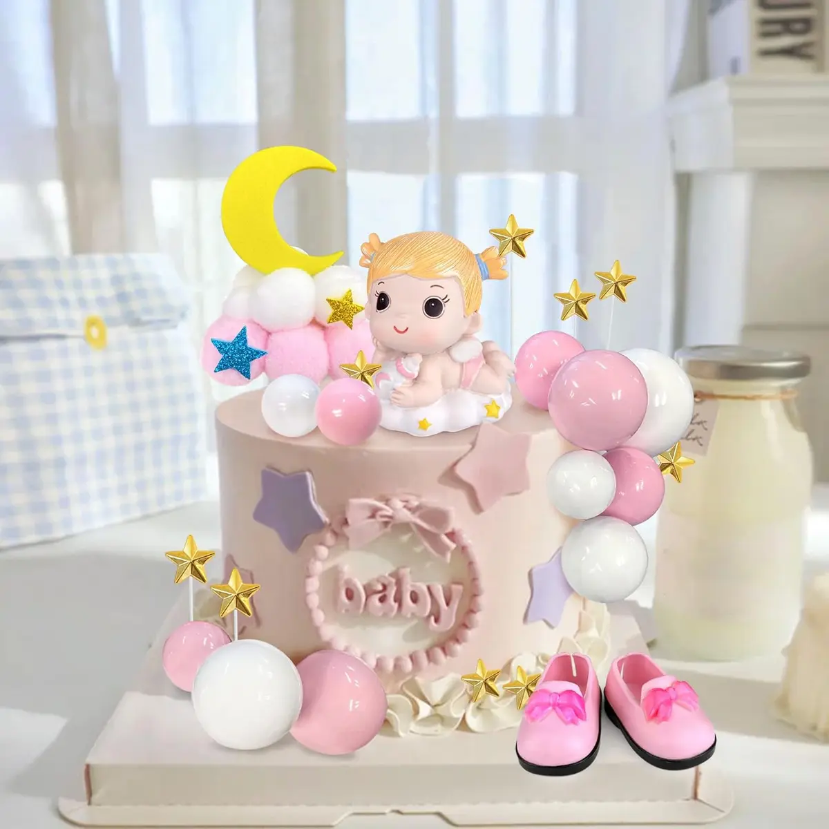 KEEPARTY Princess Cake Topper for Birthday | Baby Girl Theme, 30 pcs, Resin & Plastic - view 7