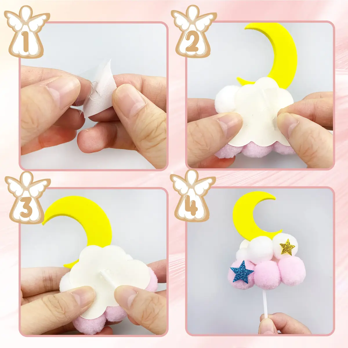 KEEPARTY Princess Cake Topper for Birthday | Baby Girl Theme, 30 pcs, Resin & Plastic - view 3