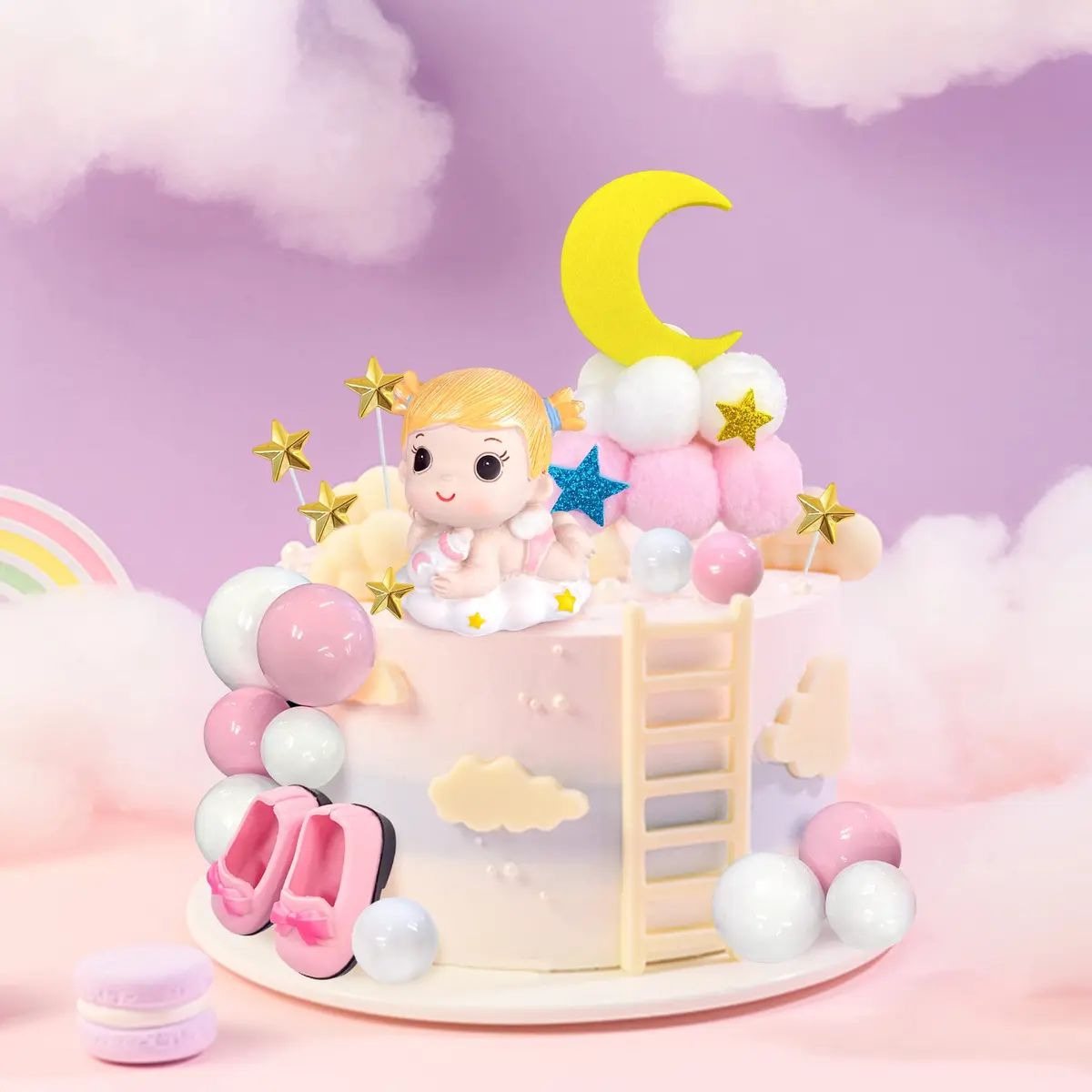 KEEPARTY Princess Cake Topper for Birthday | Baby Girl Theme, 30 pcs, Resin & Plastic - view 4