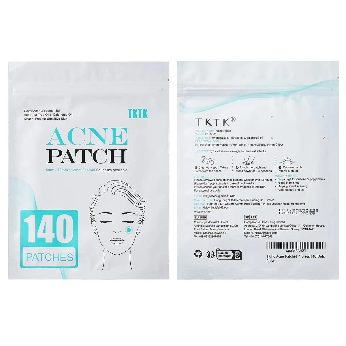 TKTK Acne Patch Hydrocolloid Cover 4 Sizes | Tea Tree & Calendula for All Skin Types - view 7