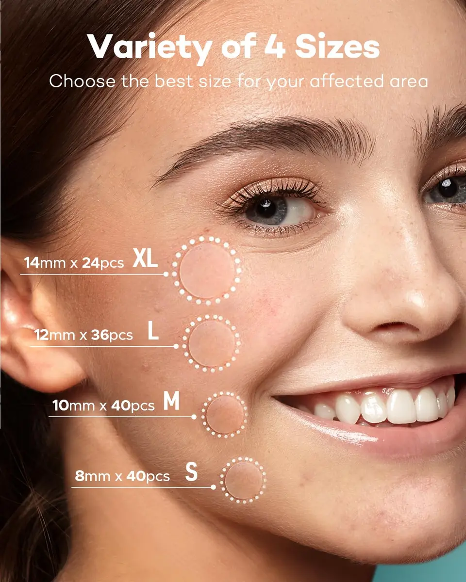 TKTK Acne Patch Hydrocolloid Cover 4 Sizes | Tea Tree & Calendula for All Skin Types - view 2