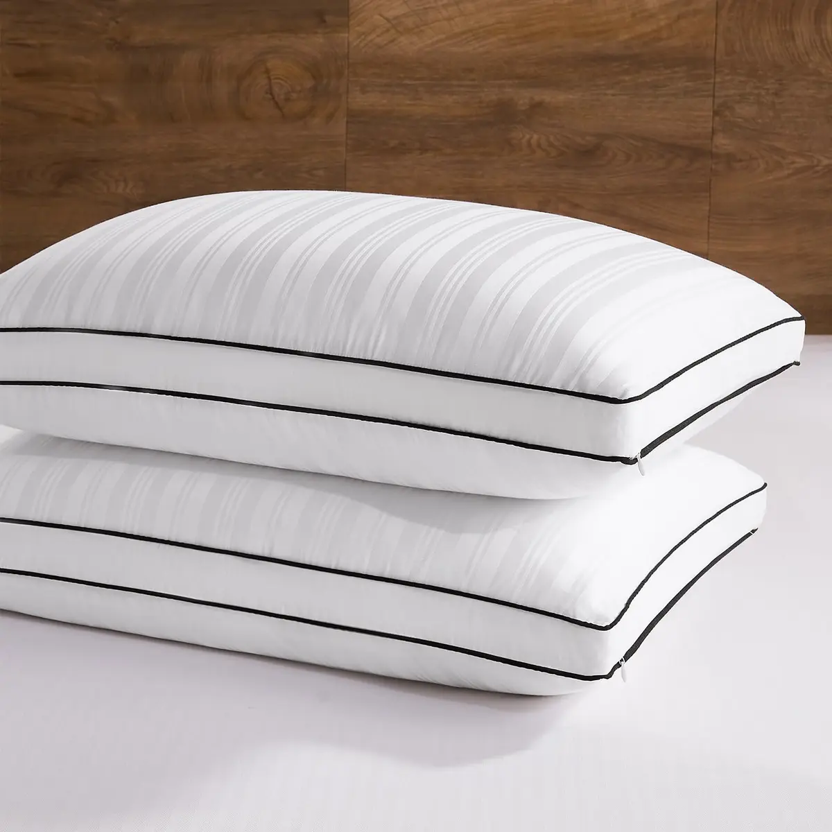 downluxe Goose Feather and Down Pillows King Set of 2 | Ultra-Soft, Ethically-Sourced - main product image