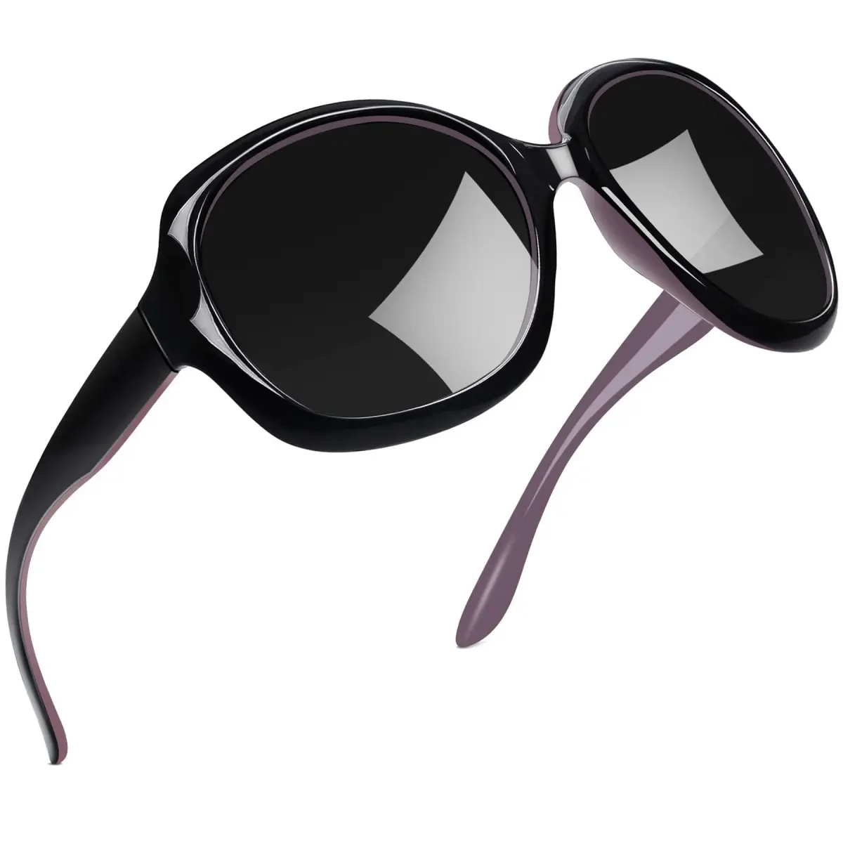 Joopin Oversized Butterfly Sunglasses for Women - Black Purple/Grey Gradient Lenses - main product image