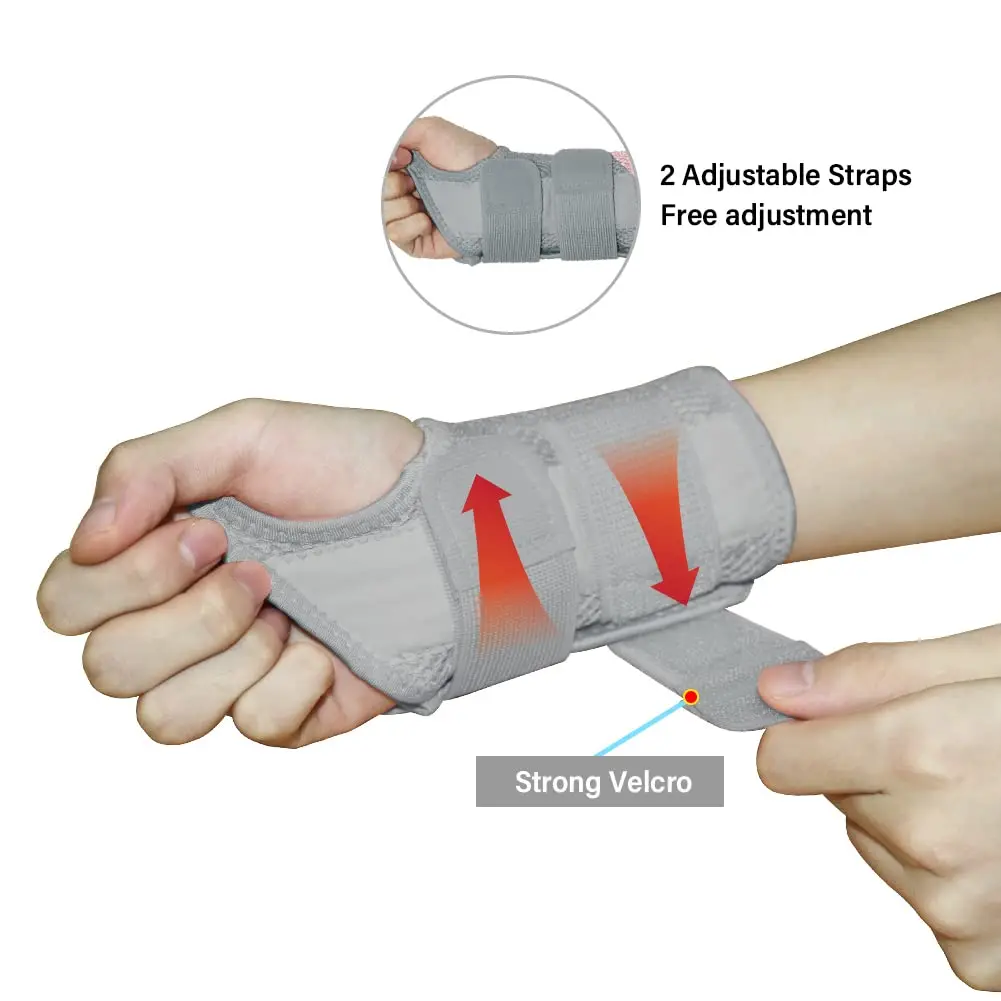HYCOPROT Adjustable Wrist Brace L/XL (2-Pack) | Carpal Tunnel & Tendonitis Support - view 3