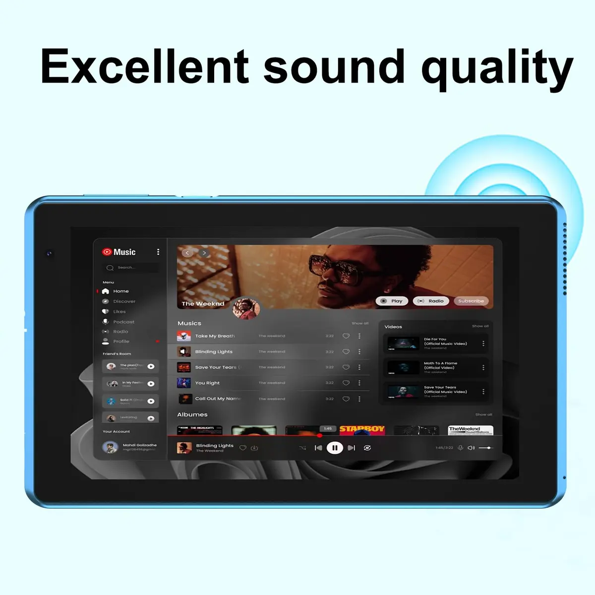 CUPEISI Android 14 Tablet 7 inch with Case | 8GB RAM + 32GB ROM, Expandable to 1TB, HD Touch Screen, WiFi, Bluetooth, 1024x600 - view 8