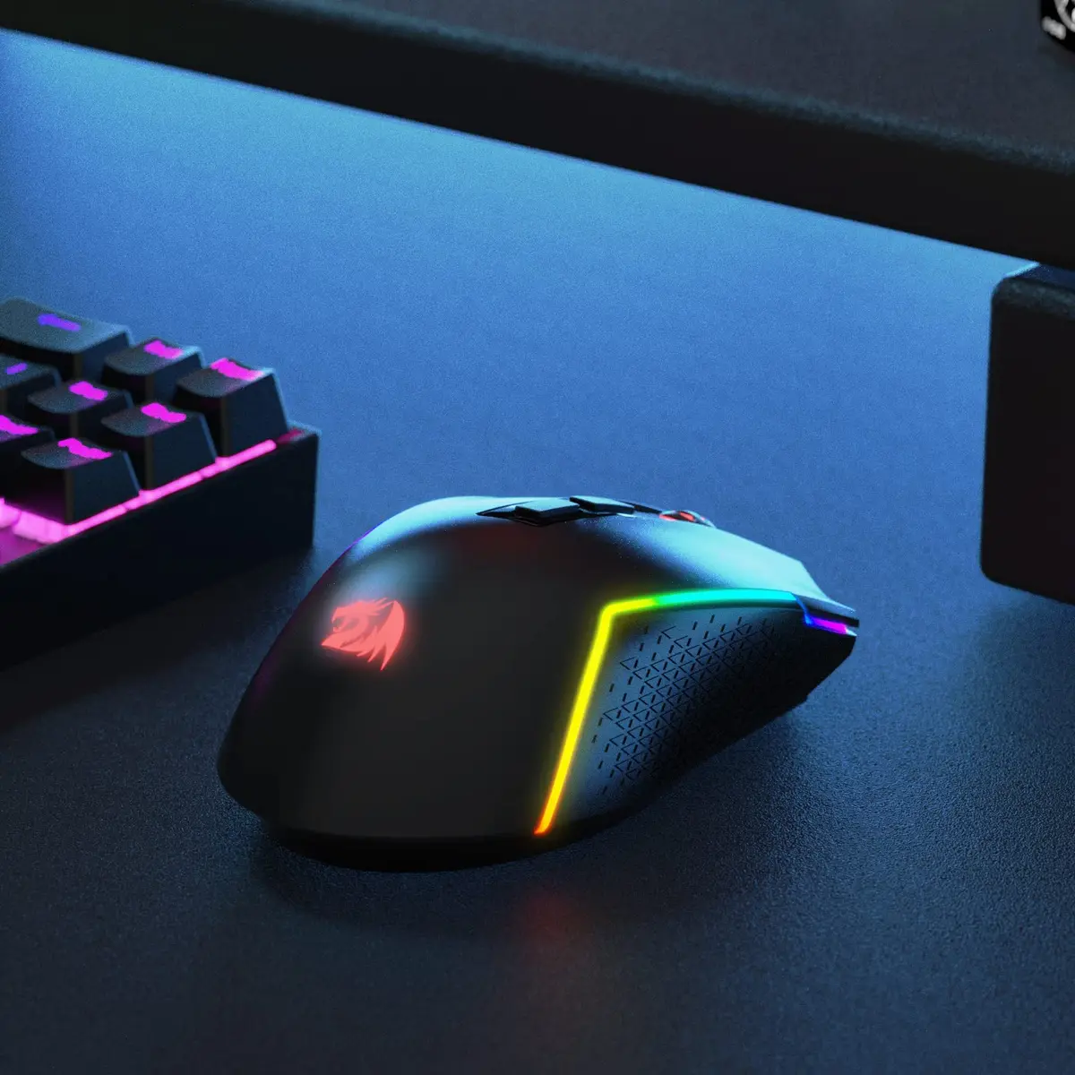 Redragon M693 Wireless Gaming Mouse 8000 DPI, 7 Macro Buttons, 3-Mode Connection | PC & Mac Gaming Mouse - view 8