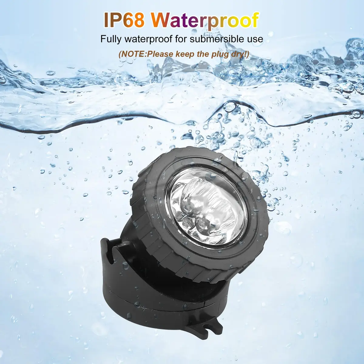 CREPOW RGB Pond Lights with Timer | Underwater Colorful Landscape Spotlights, 98ft Remote Control, IP68 Waterproof, Set of 4 (98ft, 4 lights) - view 5