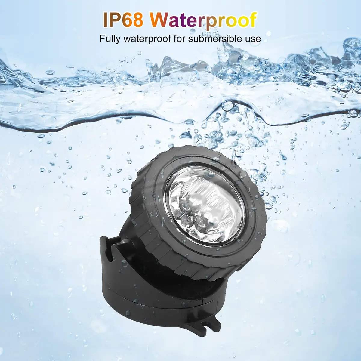 CREPOW RGB Pond Lights with Timer | Underwater Colorful Landscape Spotlights, 6-Pack, IP68 Waterproof, 98ft Remote Control - view 5