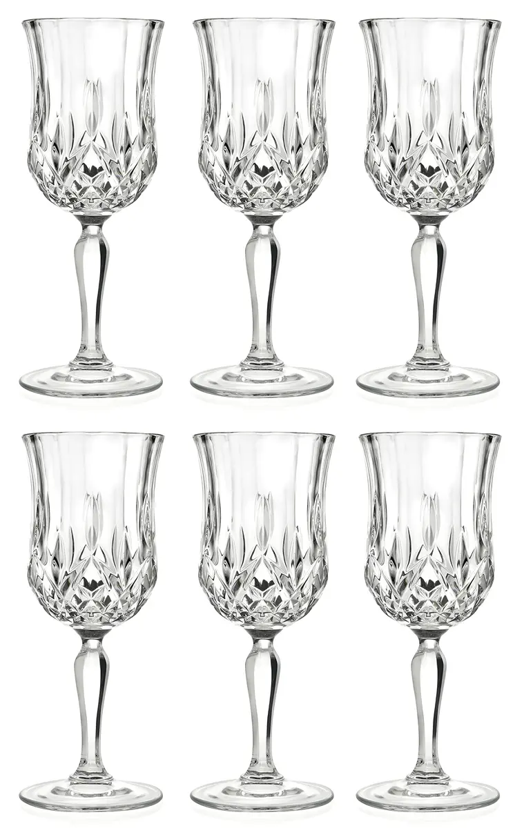 Barski Wine Glass - Goblet - Red & White Wine - Water - Set of 6 | Elegant European Crystal Design - main product image