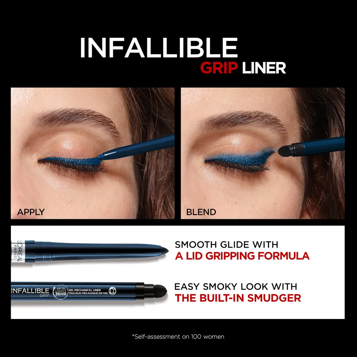 Beco Eyelid Color Gel Eyeliner Pencil Blue Jersey | Smudge-Resistant & Waterproof, 36HR Wear - view 4