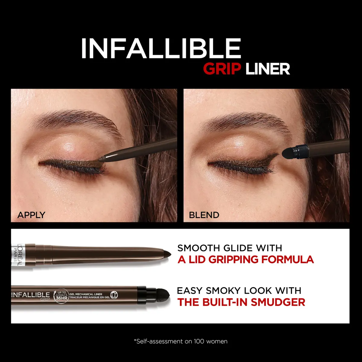 Beco Gel Eyeliner Pencil Brown Denim | Smudge-Resistant Waterproof 36HR Wear - view 4