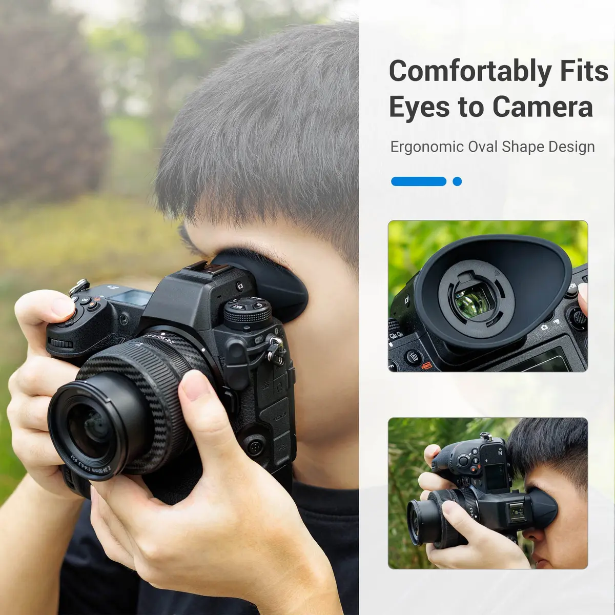 JJC 360° Rotatable Eyecup for Nikon Z8 Z9 Zf Cameras | Extended Oval Viewfinder Eye Cup 21.9mm - view 5