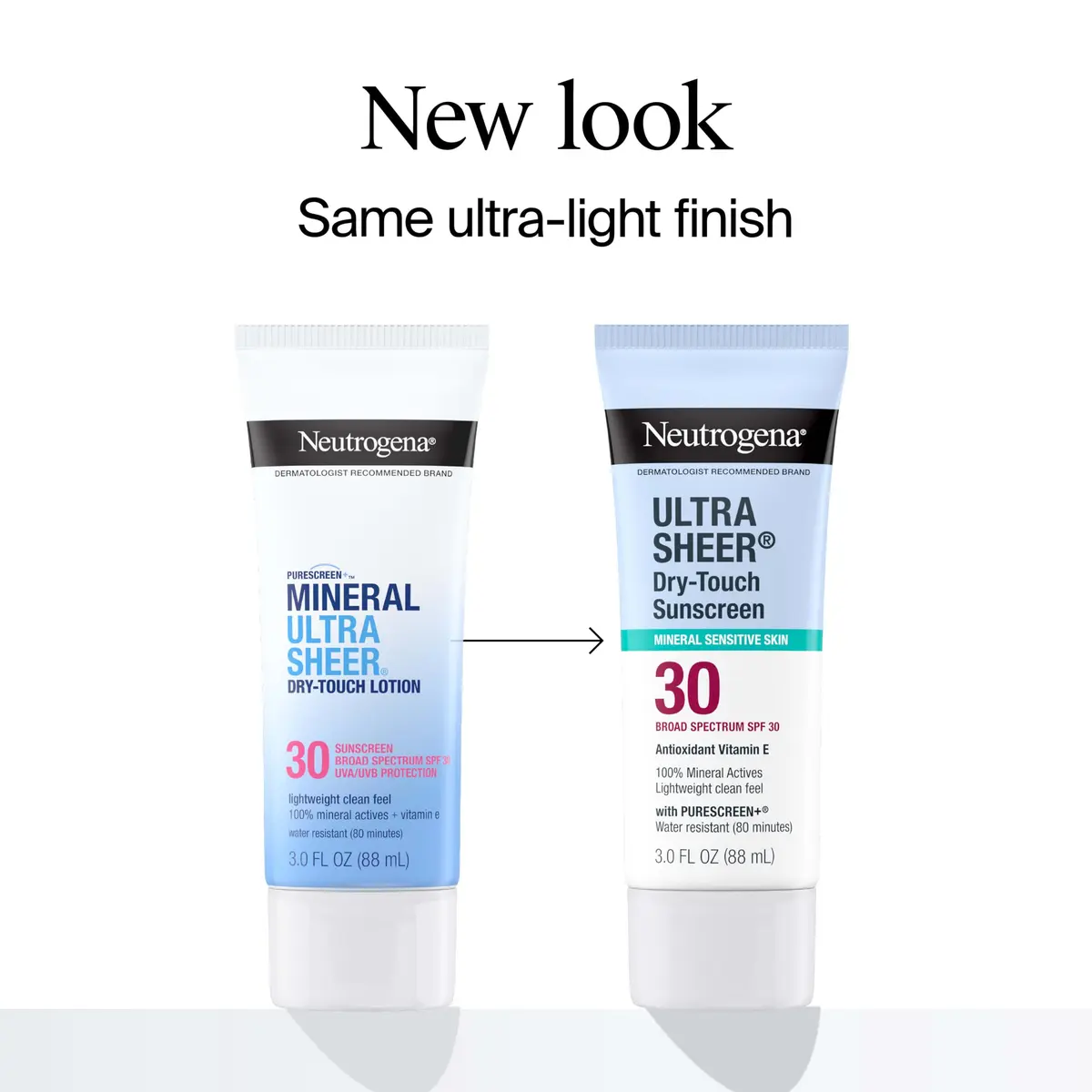 Neutrogena Ultra Sheer Dry-Touch Mineral Sunscreen SPF 30 89ml (3 fl oz) | Broad Spectrum UVA/UVB Protection - view 2