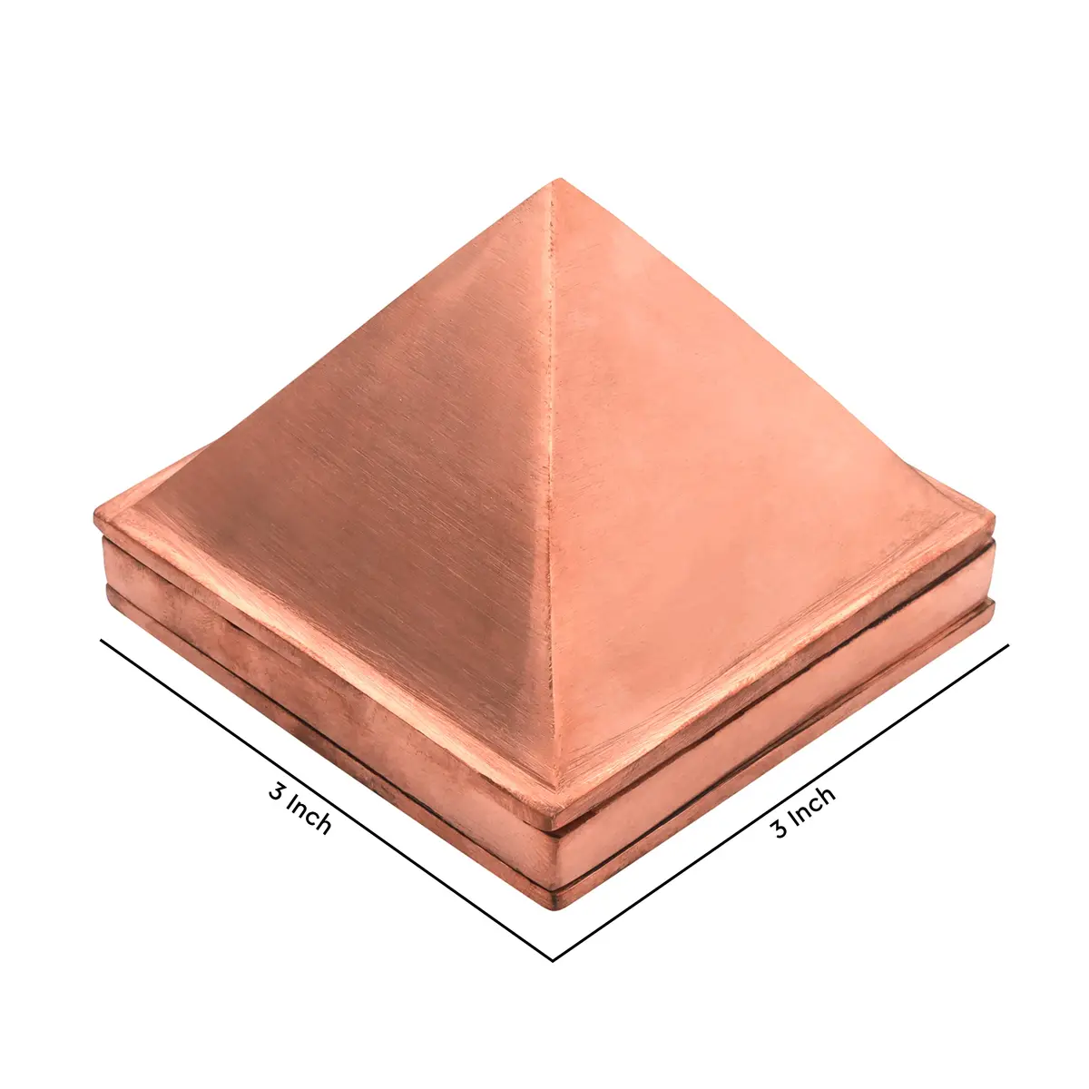 Tree Maison Vastu 3 Layer Copper Pyramid 7.6 cm (3 Inch) | Balances Energy Fields - view 3