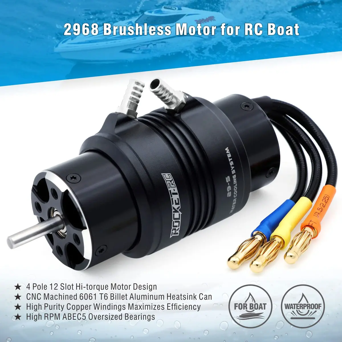 Surpass Hobby RC Boat Motor 5300KV Aluminum Heat Sink | High RPM, Low Noise, Durable (70-120 chars) - view 6