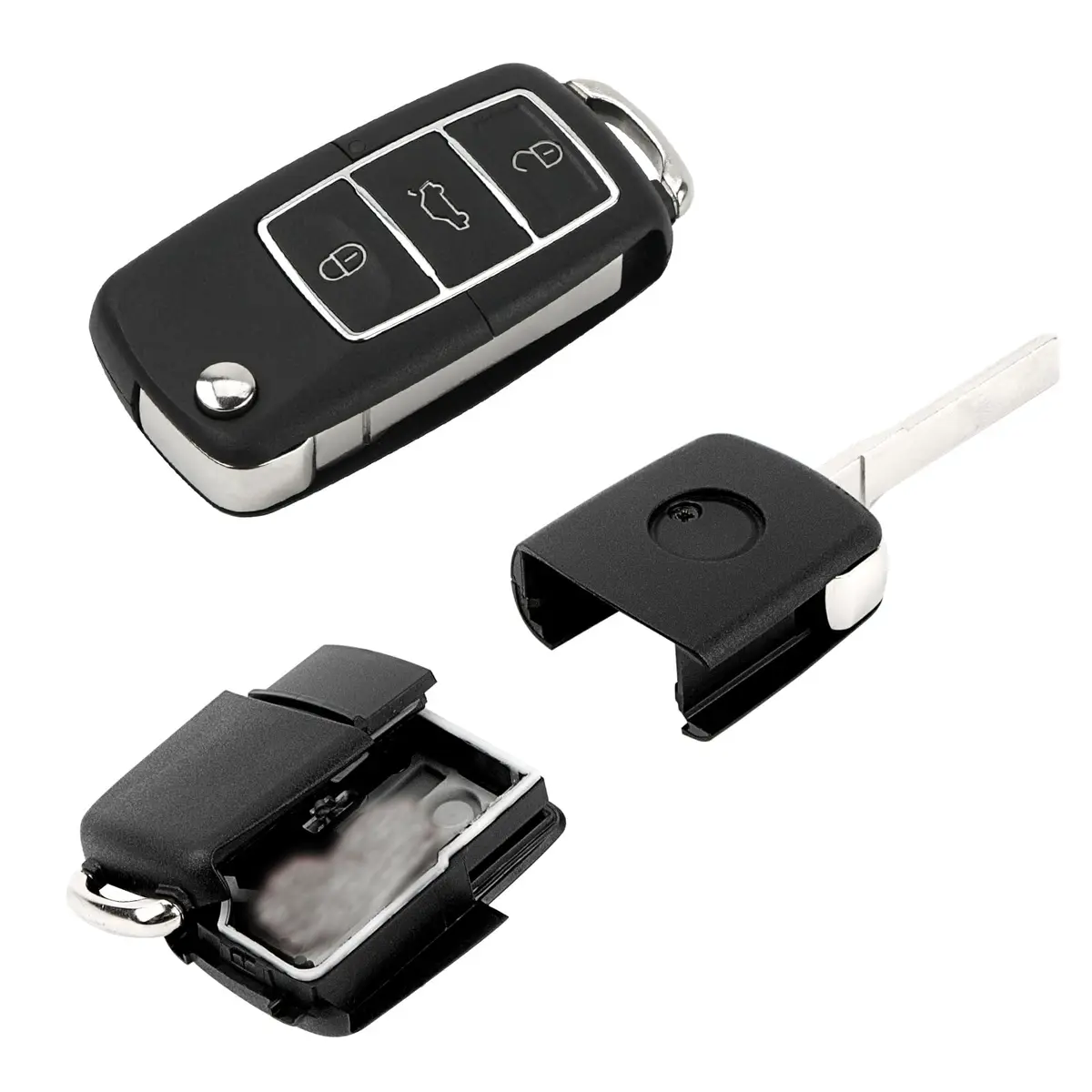 LUEXBOX 2 Pack Fake Car Key Secret Safe Containers | 7.5cm x 3.5cm x 1.5cm (Interior: 3.7cm x 2.2cm x 0.6cm) - main product image