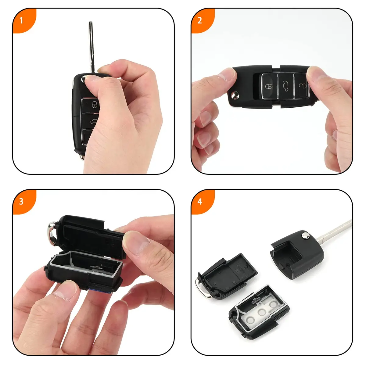 LUEXBOX 2 Pack Fake Car Key Secret Safe Containers | 7.5cm x 3.5cm x 1.5cm (Interior: 3.7cm x 2.2cm x 0.6cm) - view 3