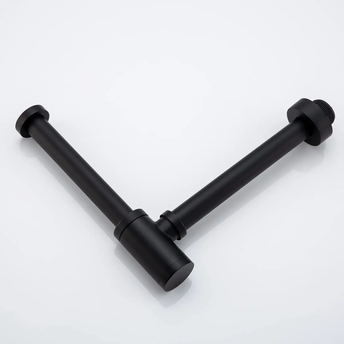 SEABEFORE Brass Round Bottle P-Trap 1 1/4, Adjustable Basin Sink Waste Drain Trap Kit, Matte Black P Trap | Height Adjustable, Solid Brass, Easy Install - view 6