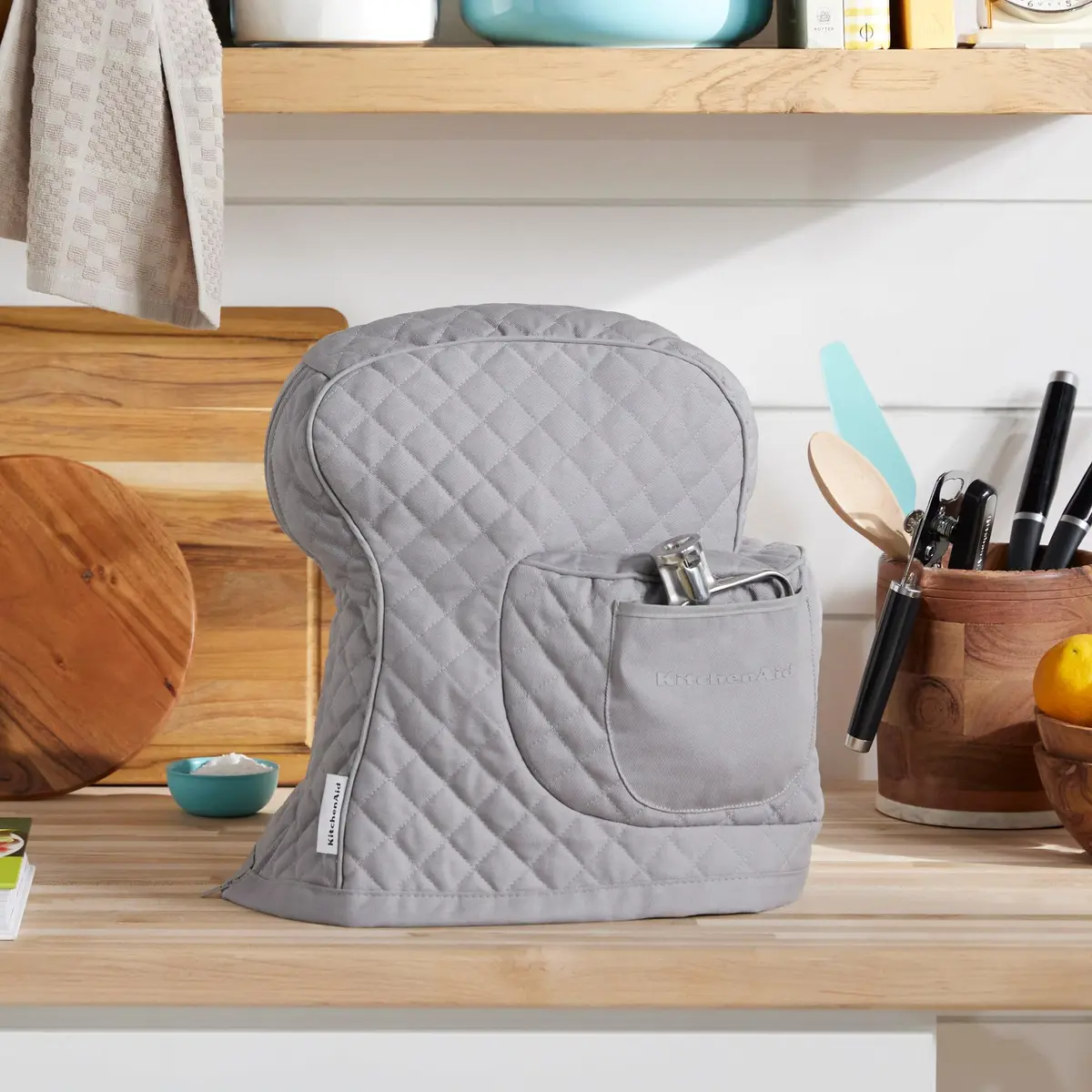 KitchenAid Fitted Tilt-Head Stand Mixer Cover Grey 36.6cm x 45.7cm x 25.4cm | Protects Mixer from Dust & Scratches - view 2