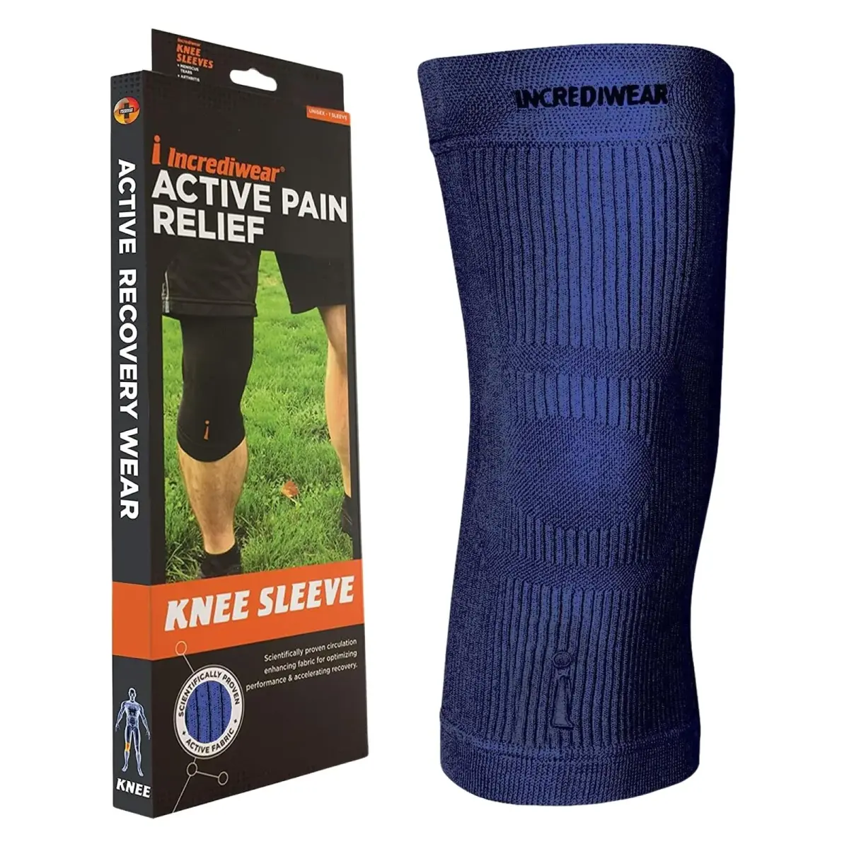 Incrediwear Navy XX-Large Knee Sleeve for Joint Pain Relief and Swelling - main product image