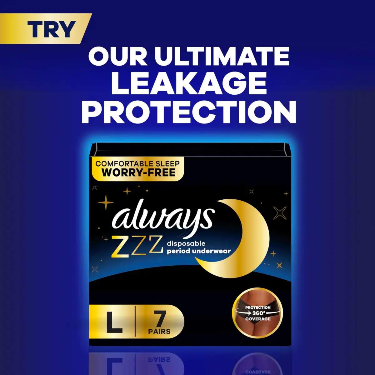 Always Maxi Overnight Pads with Wings, Size 5 Extra Heavy Overnight 72 Count | 11 Hours Protection - view 8