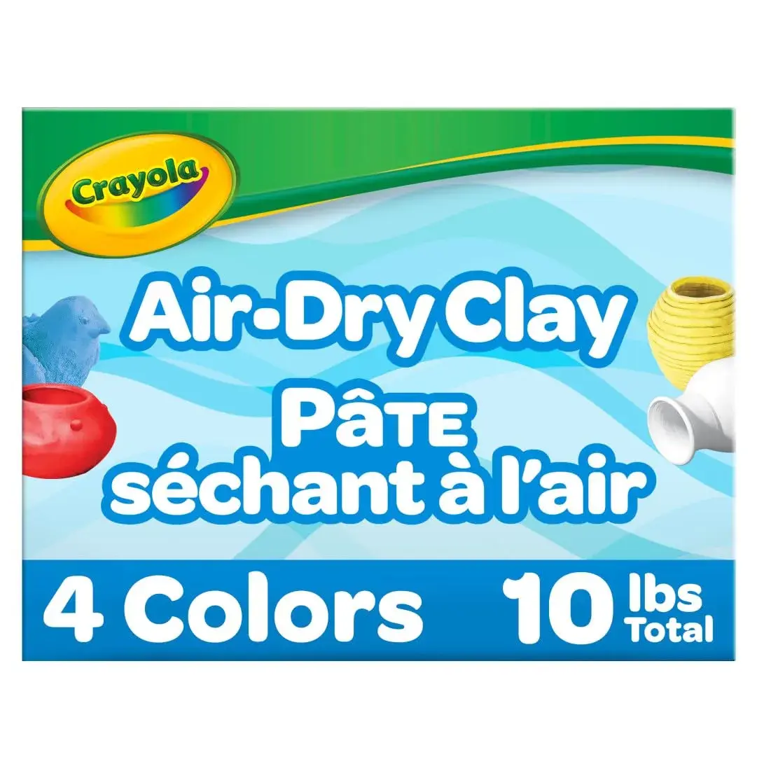 Crayola Air Dry Clay, Classic Colors, 10 lb (4.54 kg) Bulk Set | Non-Toxic Modeling Clay for Kids - main product image