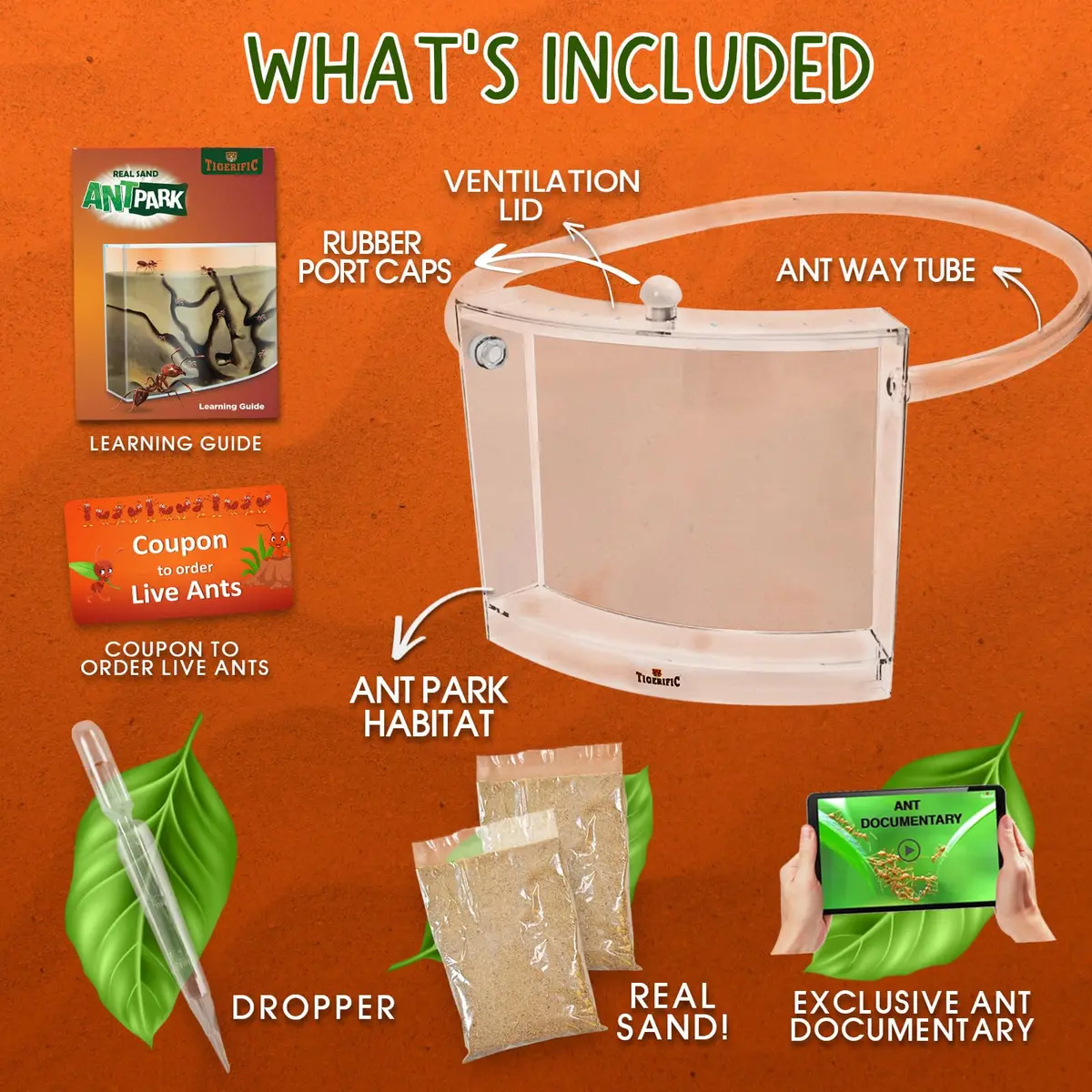 Tigerific Ant Farm for Live Ants Habitat Set 780g (1.72 lb) | Watch Ants Dig Tunnels & Carry Sand - view 6