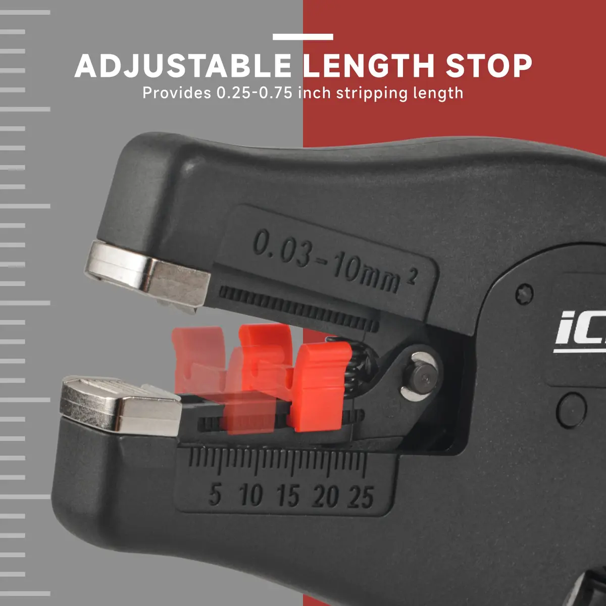 IWISS iCrimp Self-Adjusting Wire Stripper, AWG 32-7 | Ergonomic, Fast & Precise - view 4