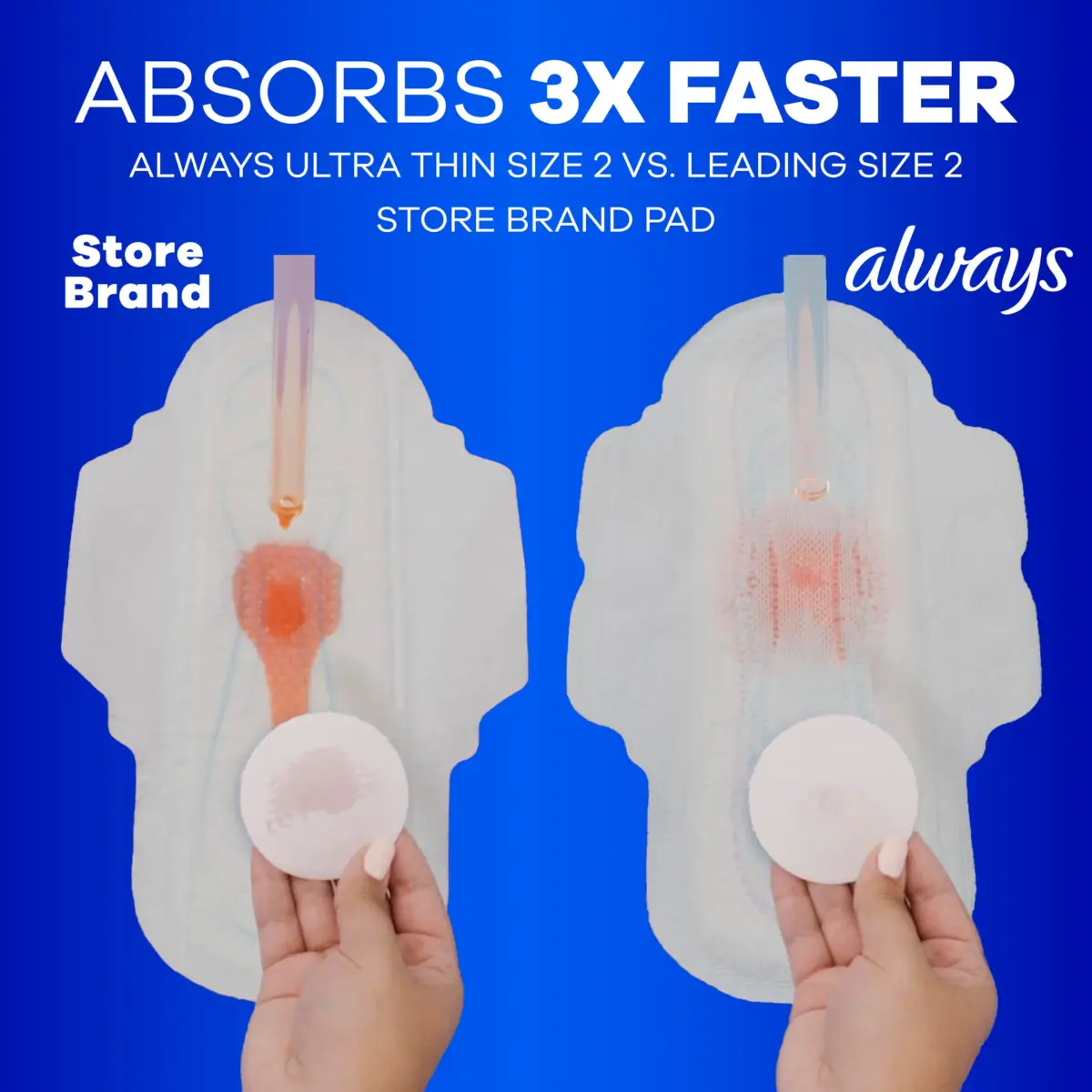 Always Ultra Thin Feminine Pads with Wings, Size 1, Regular Absorbency, Unscented, 126 Count | 100% Leak-Free Protection - view 4