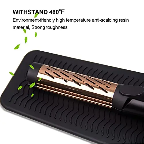 ANGENIL Heat Resistant Travel Mat & Pouch for Hair Tools 11.25 Inch x 5.5 Inch | Food Grade Silicone for Safe Styling - view 14