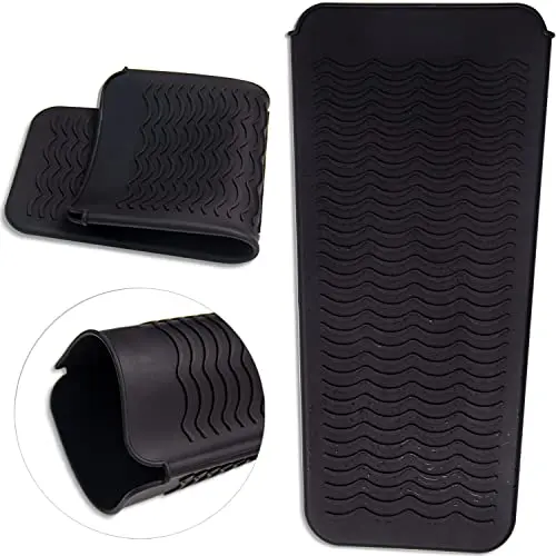ANGENIL Heat Resistant Travel Mat & Pouch for Hair Tools 11.25 Inch x 5.5 Inch | Food Grade Silicone for Safe Styling - view 16