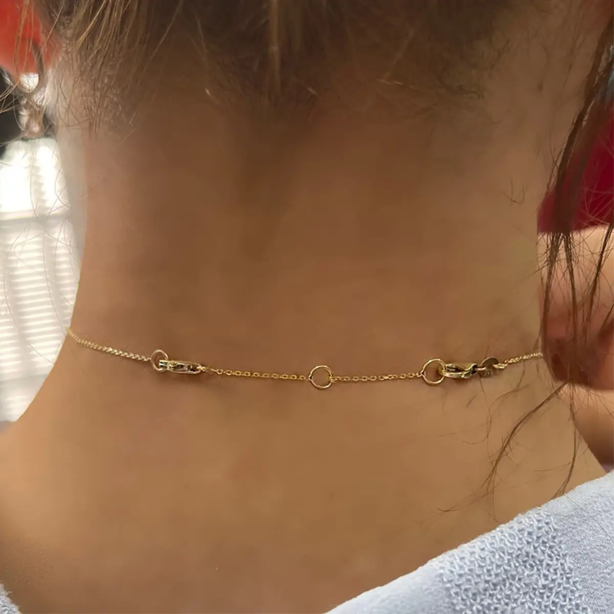 ASH'S CHOICE Gold Necklace Extenders 1.27 cm (0.5 Inch) | 3-Piece Set with Lobster Clasp - view 7