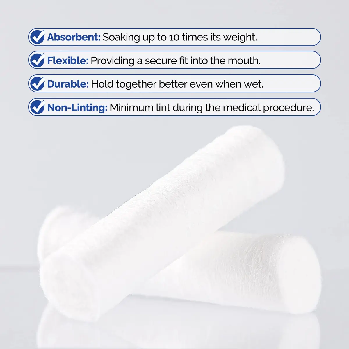JMU Dental Cotton Rolls 12000 Pcs, 1.5'' Nosebleed Plugs | High Absorbency, Professional Use - view 5