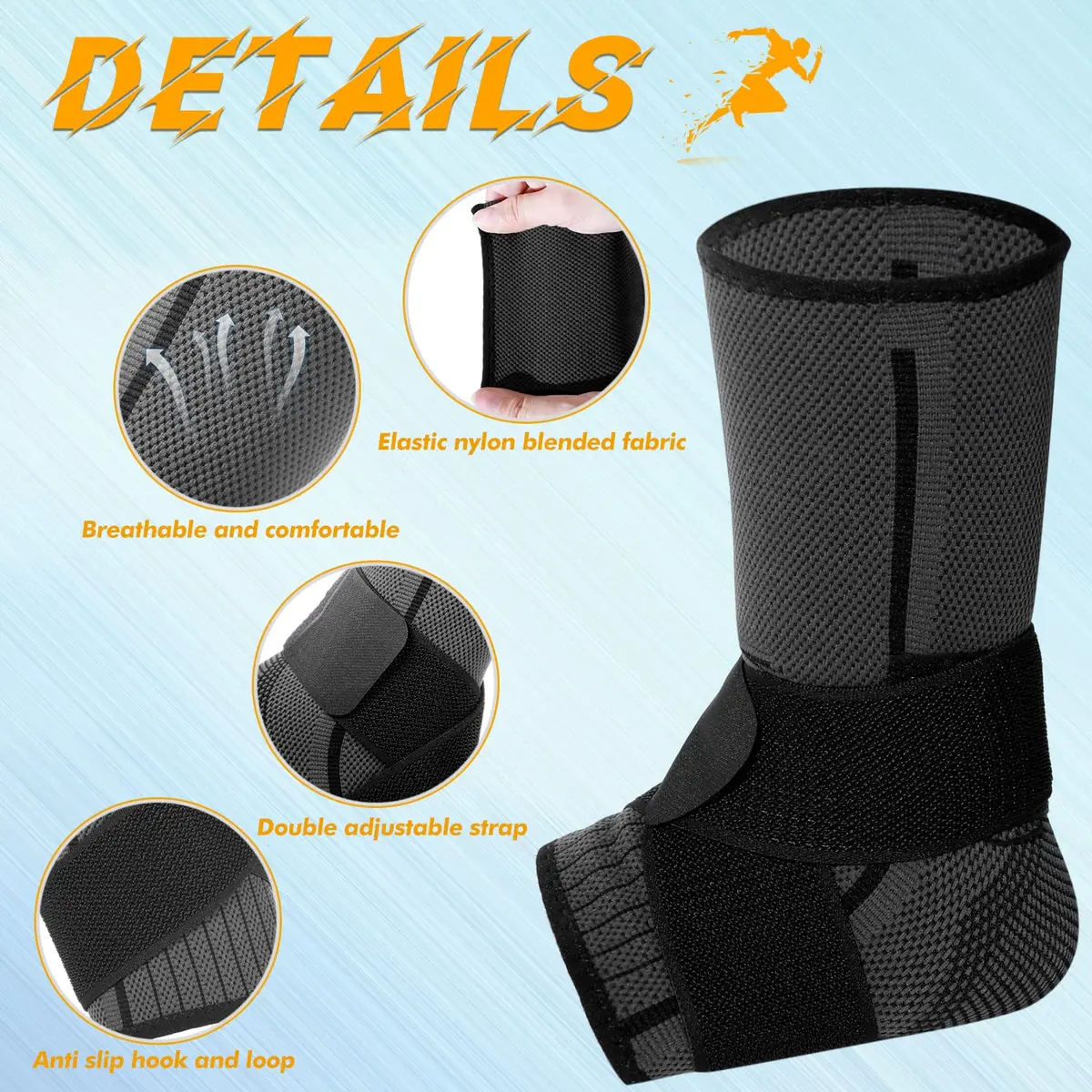 Tarpop Kids Ankle Brace Compression Support X-Small | Adjustable, Breathable & Supportive for Active Kids - view 3