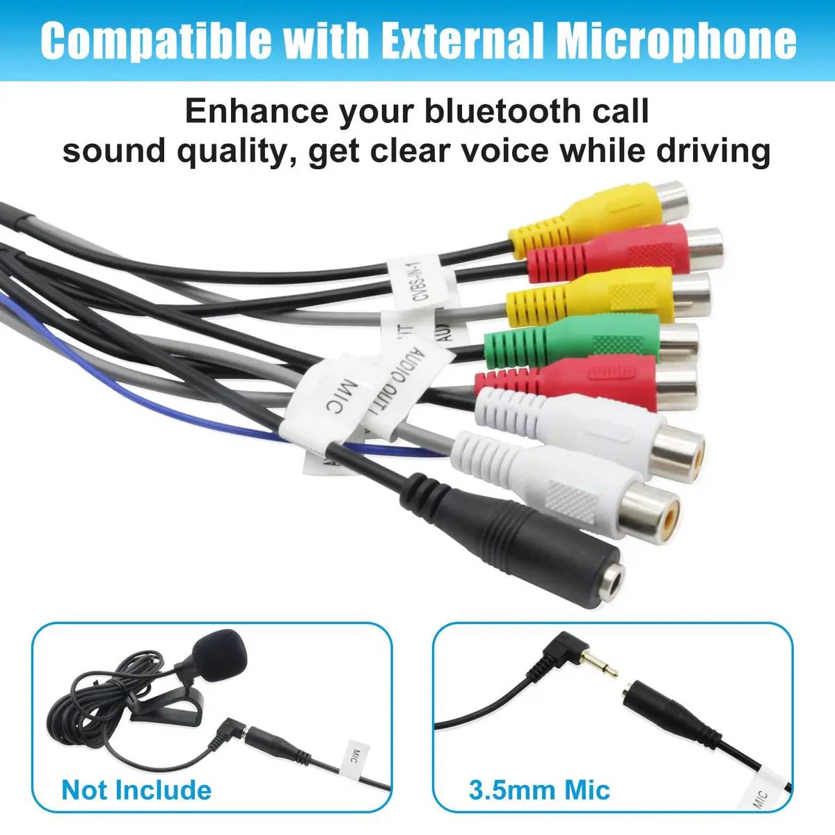 Fiegromech Android Car Stereo RCA Adapter 20Pin Connector | Compatible with Most Android Car Radios - view 7