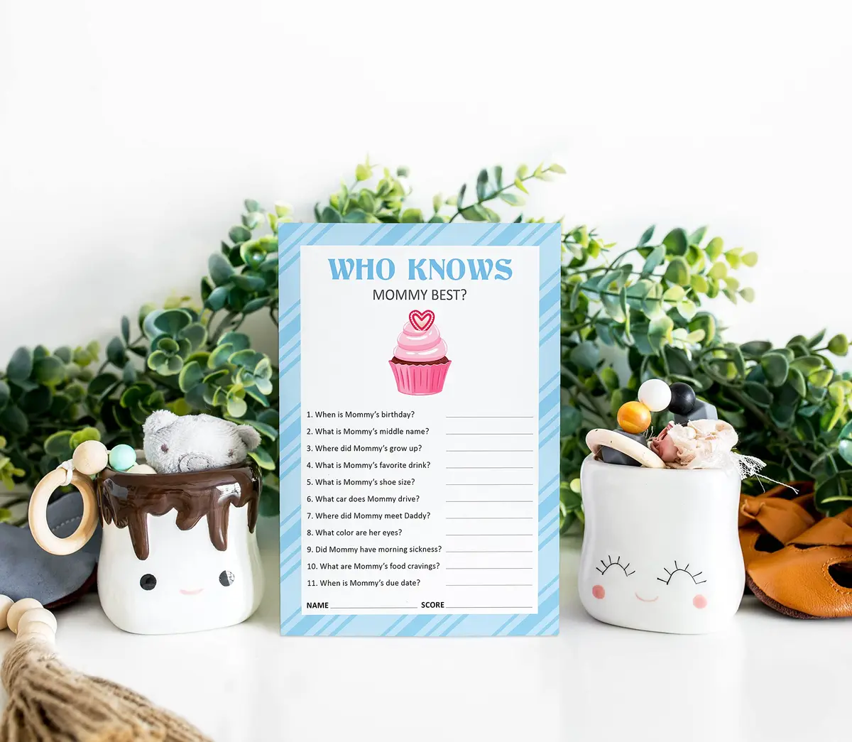 Inkdotpot Who Knows Mommy Best Baby Shower Game Cards 5x7 Inches (Pack of 50) | Fun Party Game for Guests - view 4