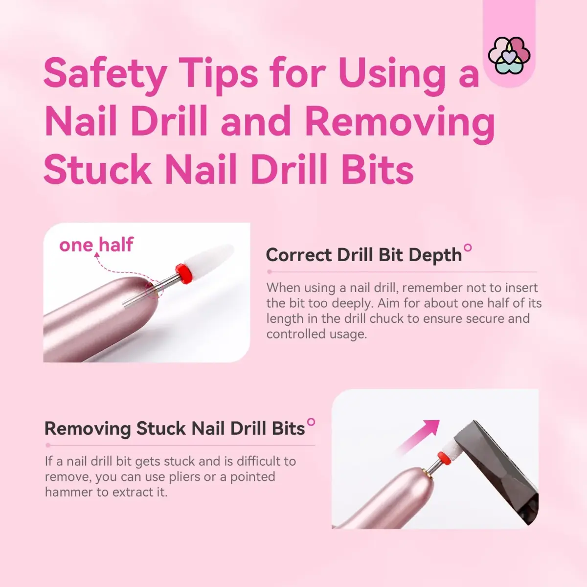 SAVILAND Electric Nail Drill Rose Efile 20,000 RPM | Professional Manicure & Pedicure Tool with 7 Bits & 51 Sanding Bands - view 9