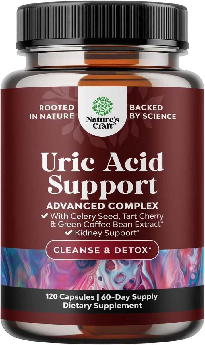 Natures Craft Uric Acid Support with Green Coffee Beans Extract | Kidney & Wellness Support (120 Capsules) - main product image