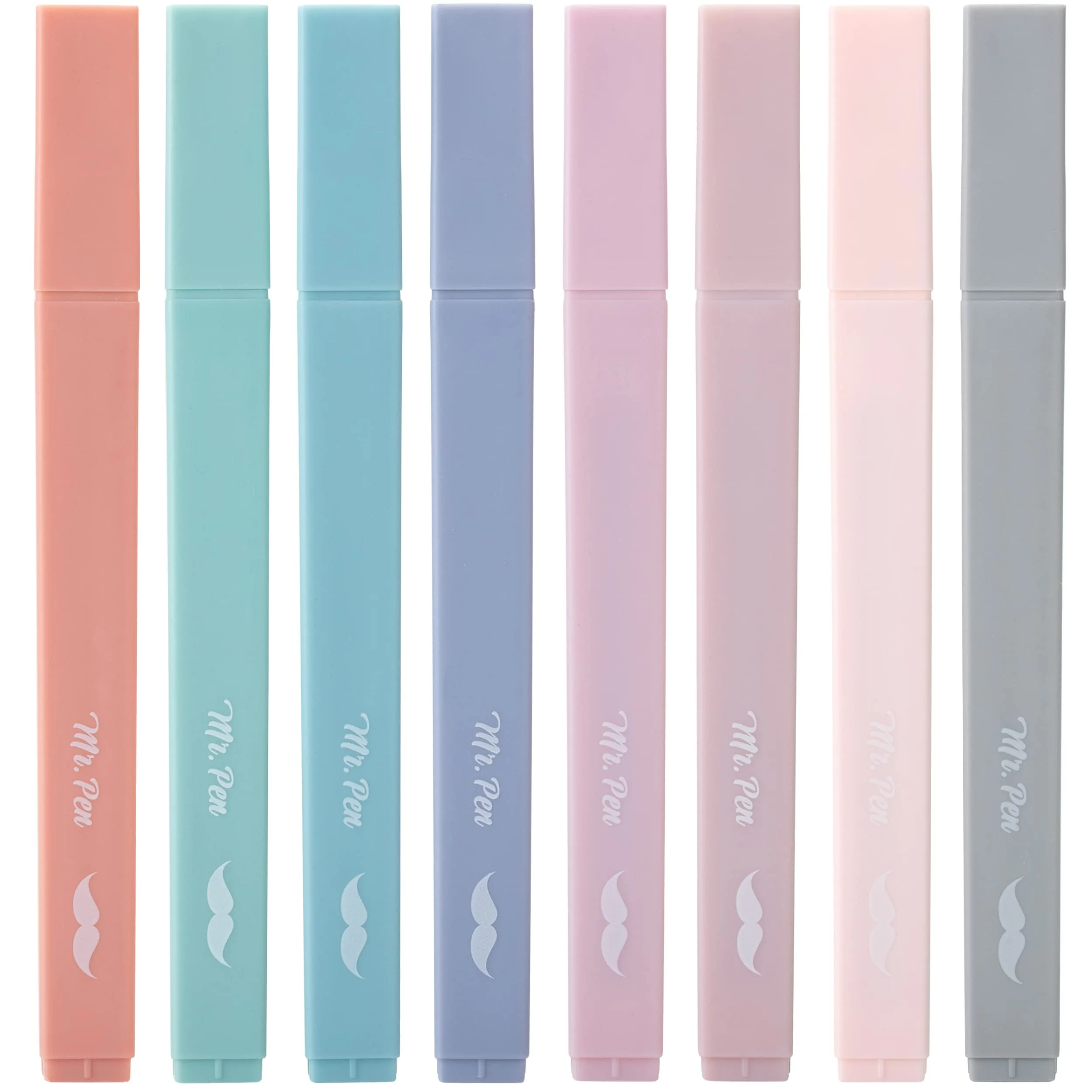 Mr. Pen Aesthetic Highlighters No Bleed, 8 Pack Earthy Colors Chisel Tip | Smooth Ink Flow for Journaling - main product image