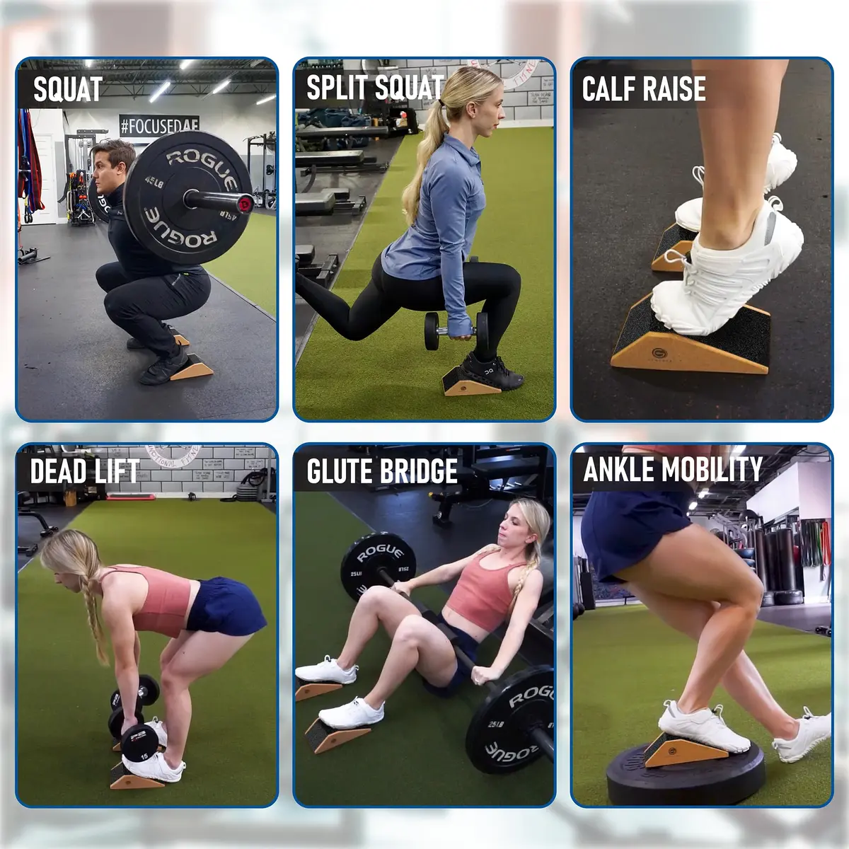 Gymkara Cork Squat Wedge Block 2 Pack - 22.8 cm (9 in) Heel Elevated Slant Board for Squats | Non-Slip Surface - view 5