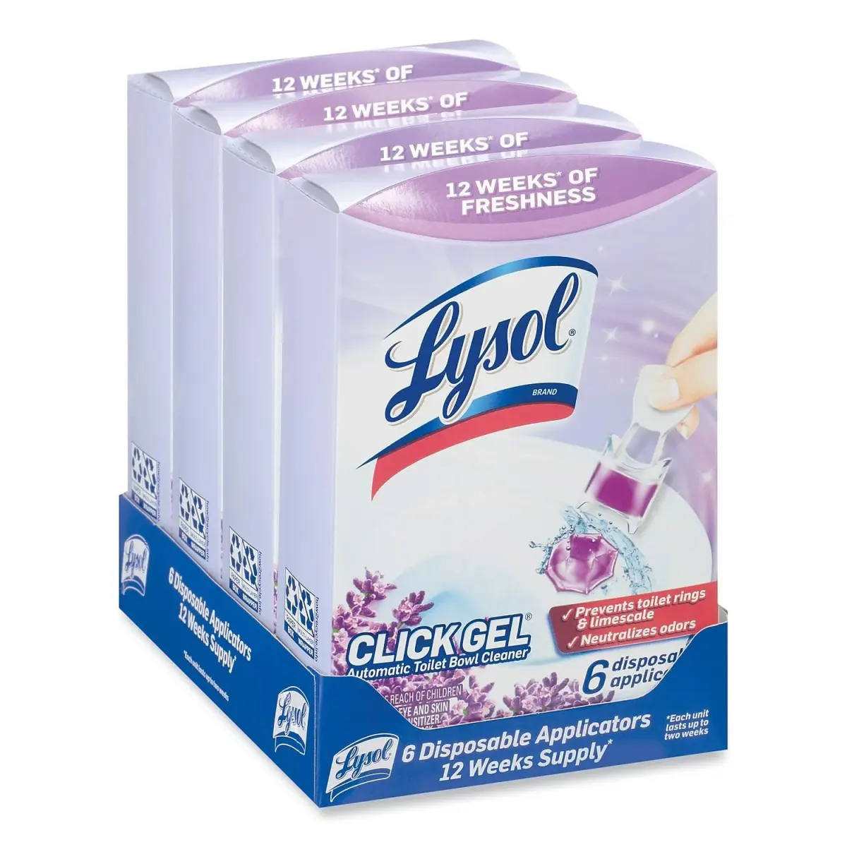 Lysol Automatic Toilet Bowl Cleaner Lavender 24 Count (Pack of 4) | Cleans & Freshens with Every Flush - view 4