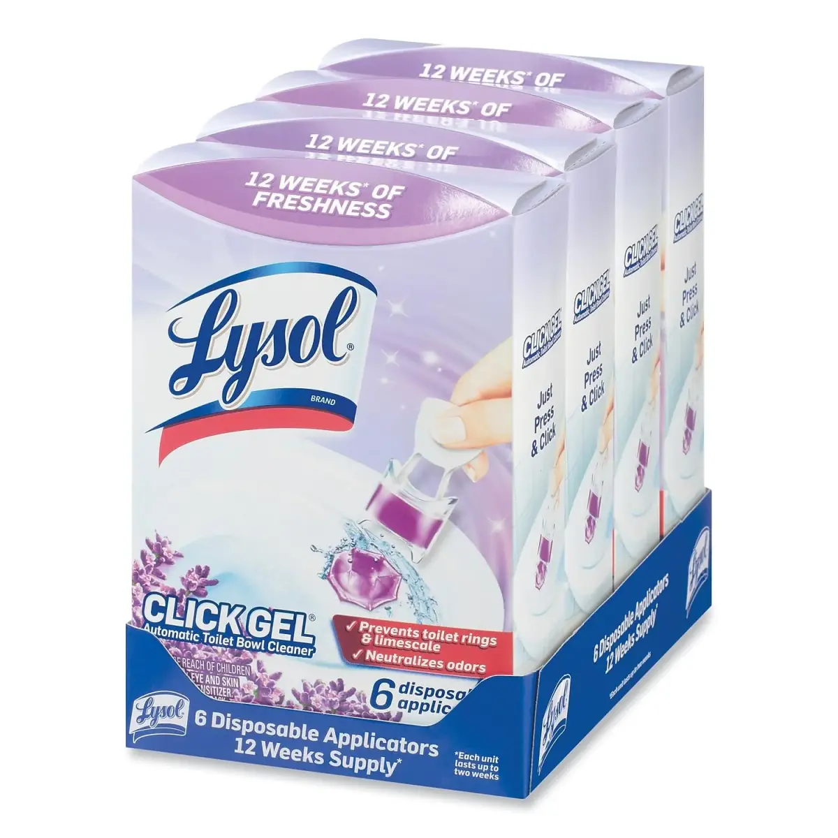 Lysol Automatic Toilet Bowl Cleaner Lavender 24 Count (Pack of 4) | Cleans & Freshens with Every Flush - view 5